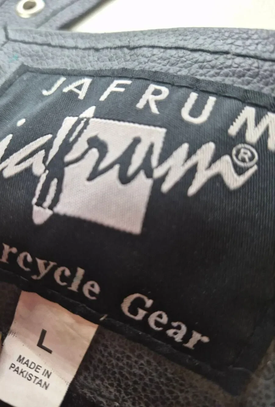 Jafrum motorcycle leather chaps
